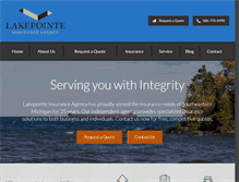Tablet Screenshot of lakepointeinsurance.com